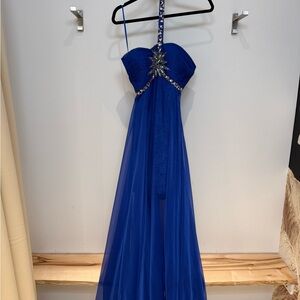 Dave & Johnny Royal Blue Prom Dress